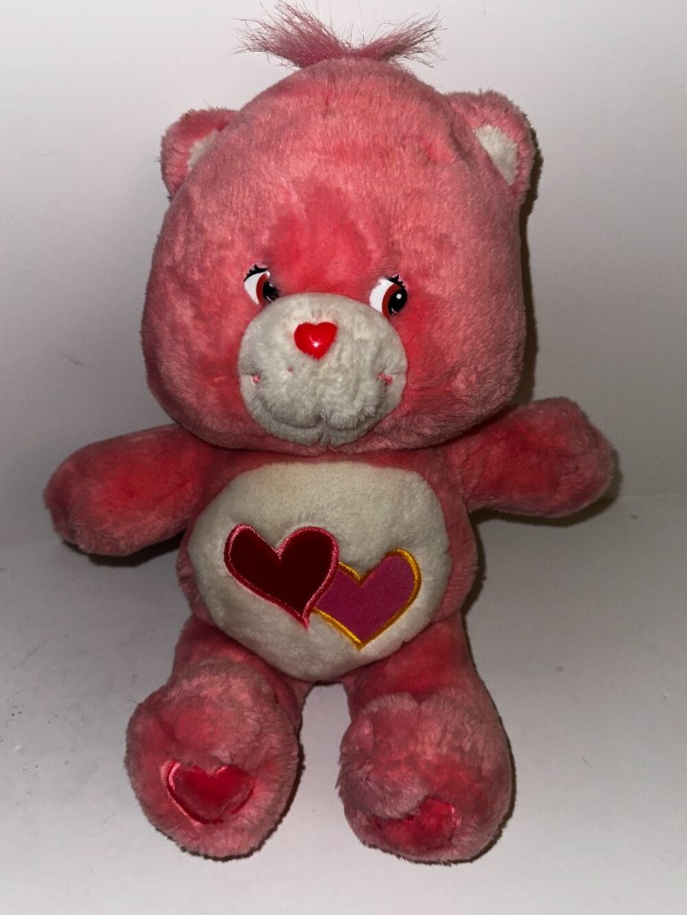 Care Bears Love A Lot Plush Pink Hearts 2002 Vintage Stuffed Animal Teddy Bear
